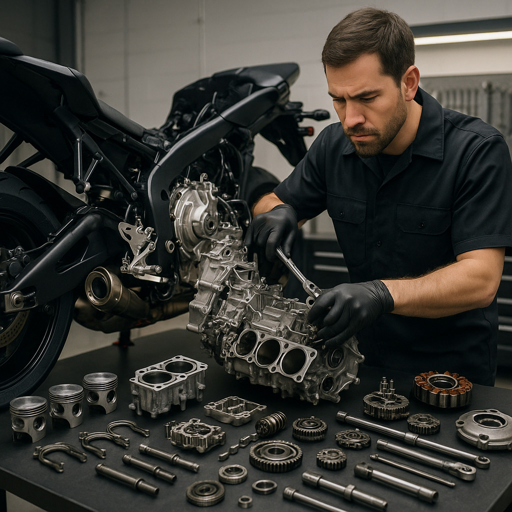 Motorcycle engine repair